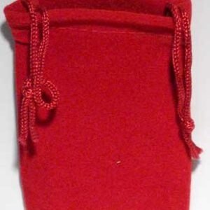 Red Velveteen Bag 2 1/2" x 2"