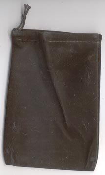 Black Velveteen Pouch For Charms, Crystals, And Talismans 4 1/2" x 5 1/2"