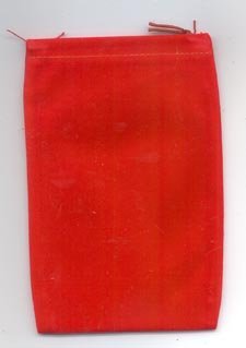 Red Velveteen Bag 4 1/2" x 5 1/2"