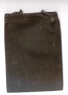 Black Velveteen Crystal Pouch 5" x 7"
