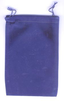 Blue Velveteen Crystal Pouch 5" x 7"