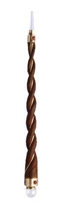 Twisted Rosewood Crystal Healing Wand 8"