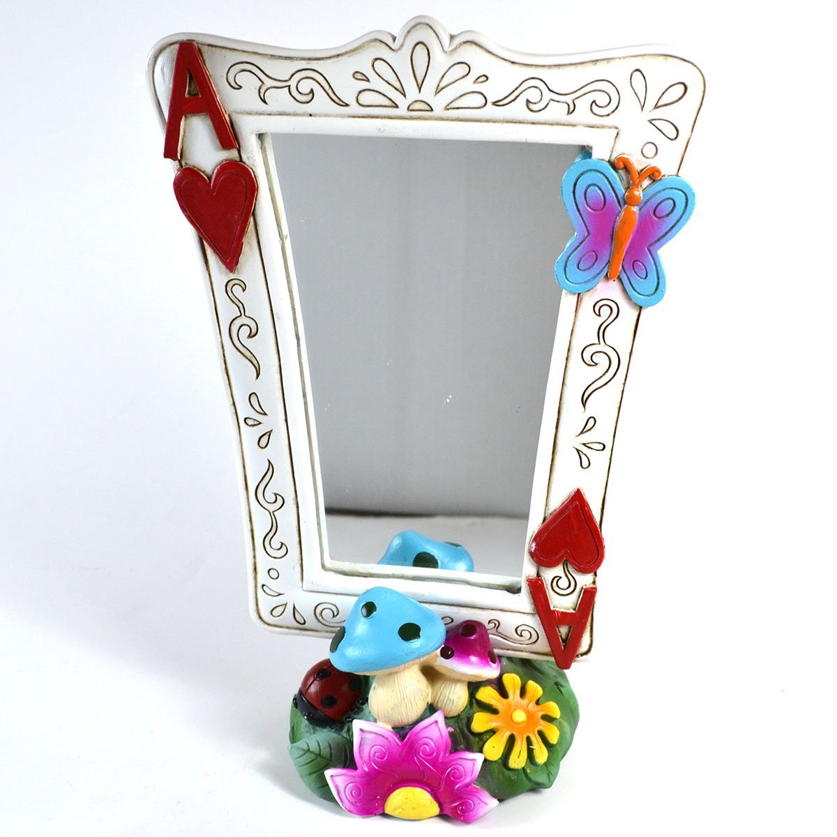 8 1/2" Alice in Wonderland Playing Card Mirror