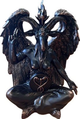 24" Baphomet Resin And Bronze Statue