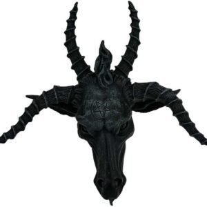 Baphomet Resin Wall Plaque Head 8 1/4" x 8 1/4"