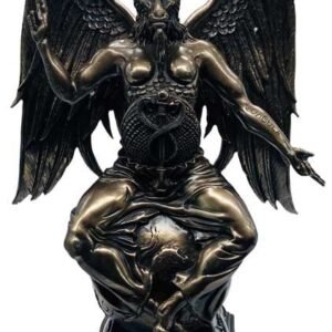 14 1/2" Baphomet Bronze Color Resin Statue