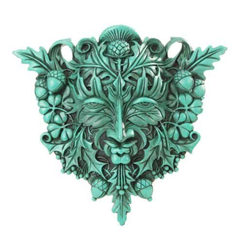 Greenman Copper-Finish Wall Plaque in Cold Cast Resin 12" x 10 3/4"