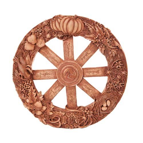 Wheel Of The Year Hand-Painted Resin Plaque 11" x 11"
