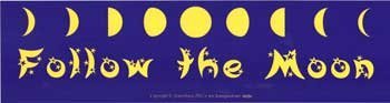 Follow The Moon Sticker 11 1/2" x 3"