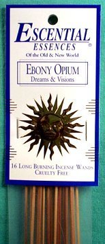 Ebony Opium Escential Essences Incense Sticks 16-Pack