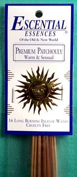 Premium Patchouli Escential Essences Incense Sticks 16-Pack
