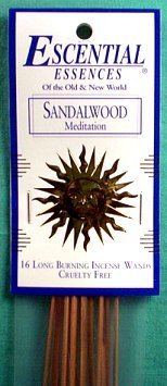 Sandalwood Escential Essences Incense Sticks 16-Pack