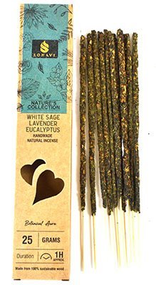 White Sage, Lavender & Eucalyptus Stick Incense 25G Sonavi