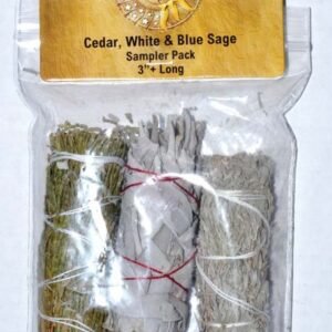 Set Of 3 Cedar, White & Blue Sage Smudge Sticks 4"