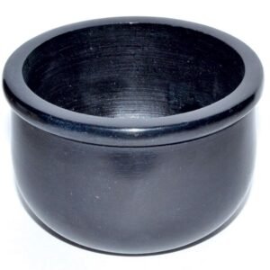 Black Stone Scrying Bowl 3" Smudge Pot