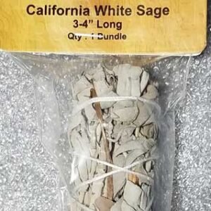 California White Sage Smudge Stick 4"